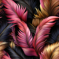 Fototapeta premium Luxury Palms Seamless Pattern Background