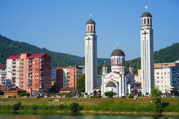 Church of the Nativity of the Virgin Mary in town Zvornik by Drina river in Bosnia and Herzegovina
