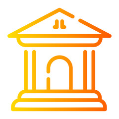 banking Line Gradient Icon