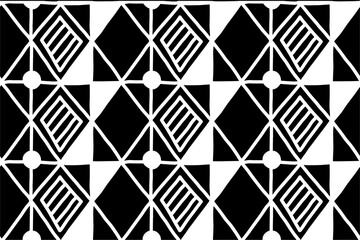 Fototapeta premium Doodling line wall handdrawn minimalist seamless pattern