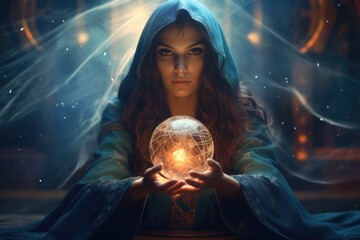 Naklejka premium Fortune teller concept background