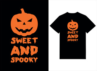 Sweet And Spooky Print Ready T-shirt Design