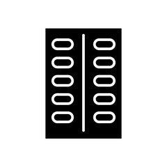 contraceptive pills glyph icon