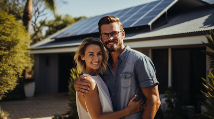 Happy couple bought a new home