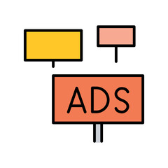 Advertising sign icon