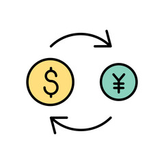 Money exchange icon