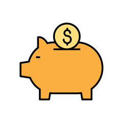 Piggy bank icon