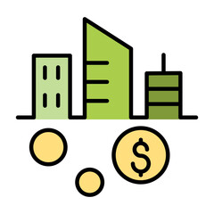 Real estate investment icon