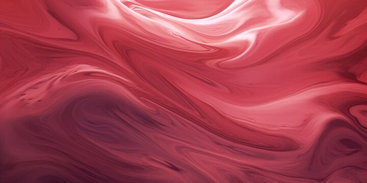 Abstract fluid art background bright dark red and ruby colors, generative ai