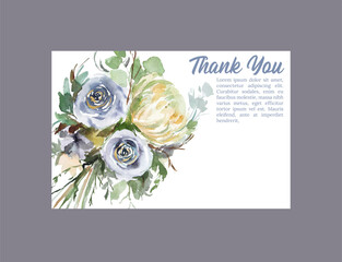 watercolor wedding invitation flower template