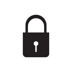 padlock icon logo vector design