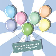 vector design ballons to heaven day