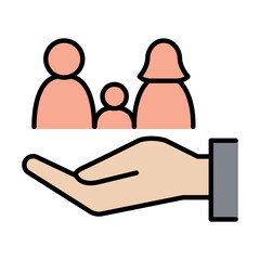 Family insurance icon