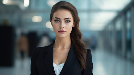 Naklejka premium professional business woman, Generative ai
