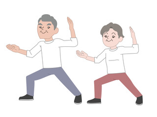 老人　シニア　運動　太極拳