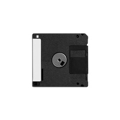 Close up view floppy disk isolated on white.