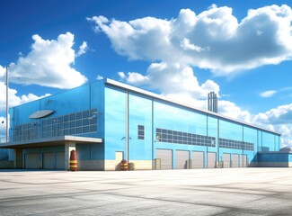 Fototapeta na wymiar Building of a modern industrial enterprise