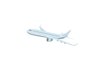 airline flat design vector illustration. Isolated white background.