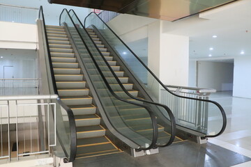 escalator in a building