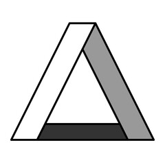 Ribbon triangle black and white logo