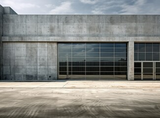 empty industrial hall - warehouse interior
