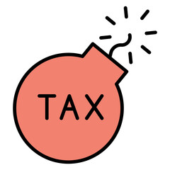 Tax crisis icon