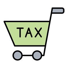 Shopping tax icon