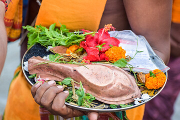 Tarpan at the riverside	ganga