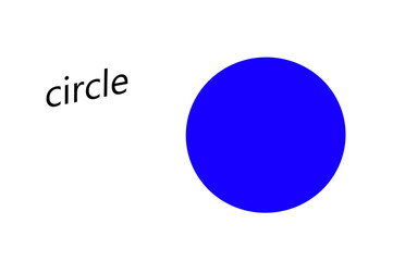 education for children geometric figure circle white background text 3d rendering