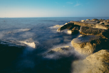Fototapeta na wymiar Sea and rocks, Italy