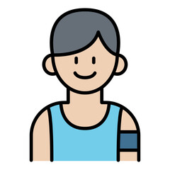 Man exercise icon