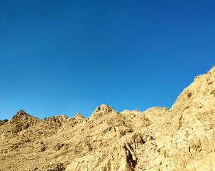 Fototapeta na wymiar Rocks in the desert, Sinai mountains, hills