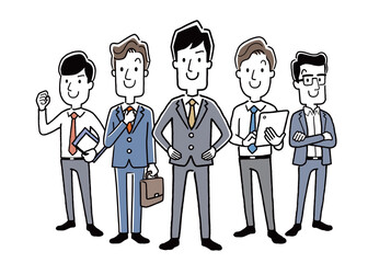 ベクターイラスト素材：男性ビジネスマンたち
