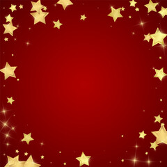 Magic stars vector overlay.  Gold stars scattered