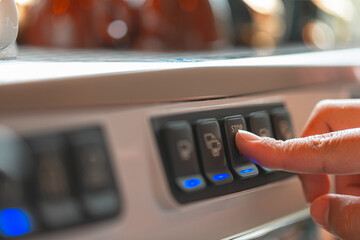 hand push button coffee maker