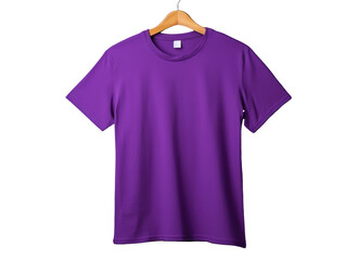 Plain purple t-shirt on white