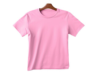 Plain pink t-shirt on white
