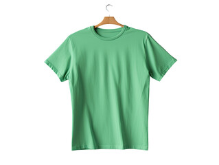 Plain green t-shirt on white