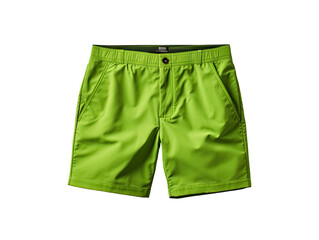 Green cargo shorts on white