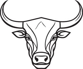 bull head vector logo