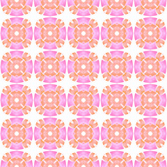 Hand painted tiled watercolor border. Orange cute