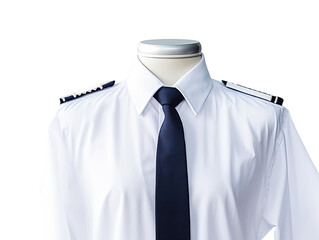 Blue navy sailor uniform on white