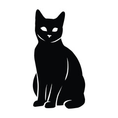 cat silhouette. celebrating cat day