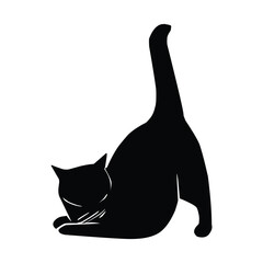 cat silhouette. celebrating cat day