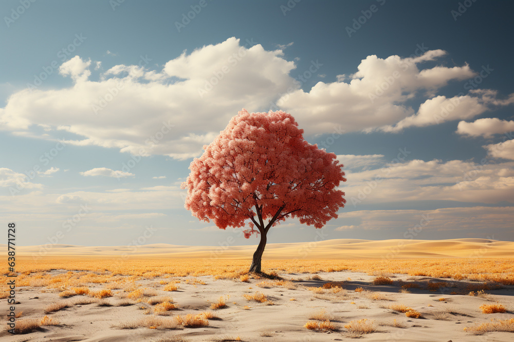 Fototapete a minimalist landscape photograph capturing a vast and open natural setting with minimal elements, e