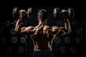 Fototapeta na wymiar man lifting weights