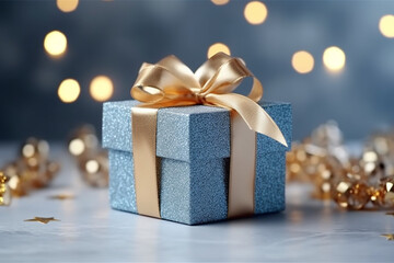 Festive Christmas Gift Boxes with Colorful Ribbons and Paper Decorations on a Vibrant Background Created with generative AI tools