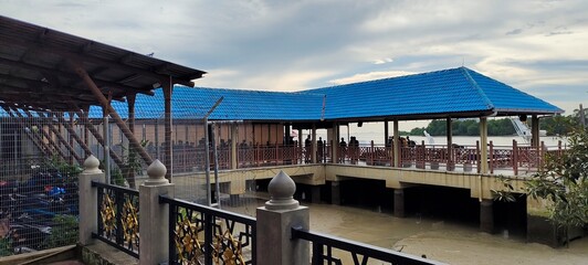 Obraz premium bridge over the river ( Muar Johor Port )