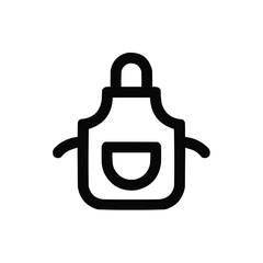 Apron icon vector. Linear style sign for mobile concept and web design. Apron symbol illustration. Pixel vector graphics - Vector.