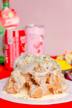 Fried Chicken with Lemon Onion Cream Sauce Snow Onion Chicken